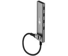 „Goobay Slim“ 4 prievadų USB šakotuvas, USB-C į USB-C, 5 Gb/s