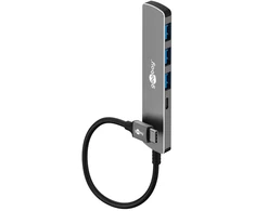 Goobay Plonas 4 prievadų USB šakotuvas, USB-C™ į USB-C™/USB-A, 5 Gbps