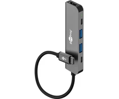 Goobay plonas 5 prievadų USB šakotuvas su HDMI™ 5 Gbps