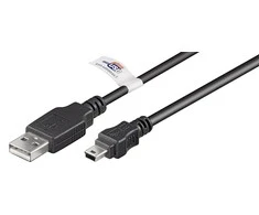„Goobay USB 2.0“ didelės spartos laidas nuo USB A iki 1,8 m mini USB [USB 2.0 kištukas (A tipas) > USB 2.0 mini kištukas (B tipas, 5 kontaktų)]