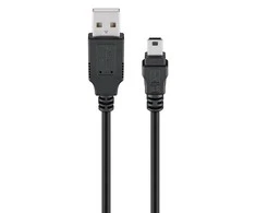 Goobay USB 2.0 didelės spartos laidas, juodas, 1 m