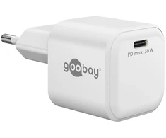 Goobay USB-C™ PD GaN Schnellladegerät Nano (30 W) baltas