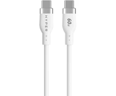 Targus Hyper | HyperJuice USB-C Silicone Charging Cable, 1.5 m, Baltas | HJ4011WHGL