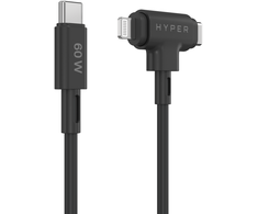 Targus Hyper | HyperJuice Silicone USB-C to USB-C and Lightning Hybrid 60W Cable