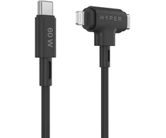 Targus Hyper | HyperJuice Silicone USB-C to USB-C and Lightning Hybrid 60W Cable