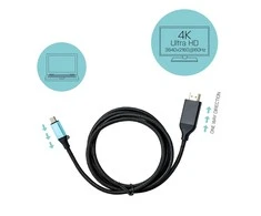 I-tec C31CBLHDMI60HZ2M vaizdo kabelio adapteris 2 m C tipo USB HDMI Juoda