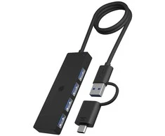 HUB USB Icy Box šakotuvas IB-HUB1424-C3 4 prievadų USB tipo A, atnaujinkite Typ-C/A