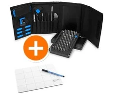 iFixit Pro Tech Toolkit + Magnetic Project Mat Kompletter Werkzeugsatz für alle Elektronikreparaturen plus Beschreibbare Magnetunterlage
