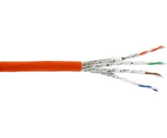 InLine® Installation Cable S/FTP PiMF Cat.7a AWG23 1200MHz B2ca halogen free oranžinis 25m