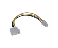 „InLine Molex“ – ATX/EPS 4 kontaktų, 0,2 m, „Geltonas“ (26632)