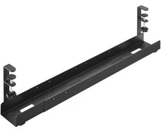 InLine® Universal cable guide rail, 3 levels 80/100/120 cm, for under-table mounting, with screw clamps, juodas