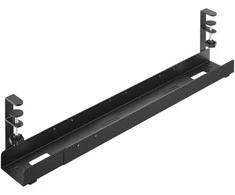 InLine® Universal cable guide rail, 3 levels 80/100/120 cm, for under-table mounting, with screw clamps, juodas