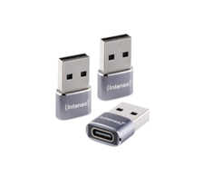 Adapteris USB Intenso C480A USB-A - USB-C Pilka (7600013)