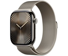 Išmanusis laikrodis Apple Watch 10 GPS + Cellular 46mm Natural Titanium Milanese Loop S/M Gray (MC7Q4QF/A)