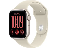 Išmanusis laikrodis Apple Watch SE 3 GPS + Cellular 44mm Starlight aliuminio korpusas su smėlio spalvos sportine apyranke - S/M
