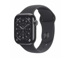 Išmanusis laikrodis „Apple Watch 11 GPS + Cellular“, 42 mm, titano spalvos sportinis dirželis, M/L, juodas (MF8T4ZR/A)