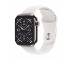 Išmanusis laikrodis Apple Watch 11 GPS + Cellular 42mm Gold Titanium Sport Band S/M Rožinė (MF8W4ZR/A)