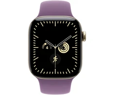 Išmanusis laikrodis Apple Watch Series 12 GPS + Cellular 42mm Radiant Gold Titanium Case with Burgundy Sport Band - M/L