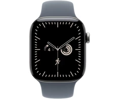 Išmanusis laikrodis Apple Watch Series 12 GPS + Cellular 42mm Natural Titanium Case with Navy Mėlyna Sport Band - M/L, OLED, Jutiklinis ekranas, 64 GB, Wi-Fi, GPS (satellite), 36.5 g