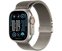 Išmanusis laikrodis Apple Watch Ultra 2 GPS + Cellular 49mm Natural Titanium Case Milanese Loop S Pilkas (MX4M3FD/A)