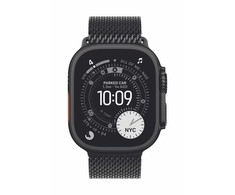 Išmanusis laikrodis Apple „Watch Ultra 3 Cellular“ 49 mm juodo titano korpusas su juodo titano Milano apyranke – didelis
