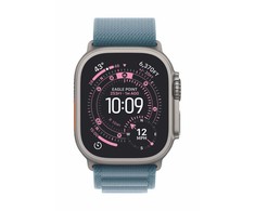 Išmanusis laikrodis Apple Watch Ultra 3 (2025) 5G 49mm Natural Titanium Case with Alpine Loop M – Light Mėlyna