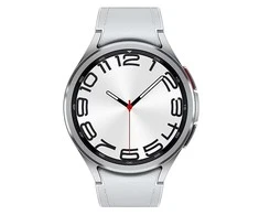 Išmanusis laikrodis Samsung Galaxy Watch 6 Classic LTE, 47 mm, Sidabro spalvos korpusas su baltos spalvos dirželiu