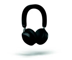 JABRA Evolve2 75 Ausinės on-ear Bluetooth belaidės aktyvus triukšmo slopinimas USB-C noise isolating juodas su charging stand MS Te