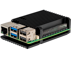 Joy-IT aliumininis Raspberry Pi 5 dėklas – juodas, Armor Case Block