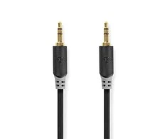 KAB NEDIS stereo garso kabelis | 3,5 mm kištukas | 3,5 mm | Paauksuotas | 2,00m | apvalus | Antracitas | Pakuotė su peržiūros langeliu
