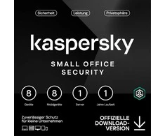 Kaspersky Small Office Security [8 Geräte - 1 Jahr] Base 8 Geräte + 8 Mobilgeräte + 1 Dateiserver - 1 Jahr
