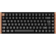 Klaviatūra Keychron K2 HE (juodas/holz, DE-išdėstymas, Gateron Double-Rail Magnetic Nebula, Aluminiumrahmen)