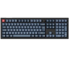 Keychron V6 Max, Gaming-klaviatūra - juodas/bluegray, DE-išdėstymas, Gateron Jupiter Raudona, Hot-Swap, RGB