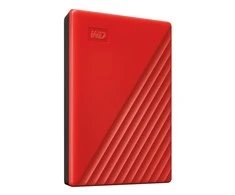 Išorinis kietasis diskas HDD Western Digital My Passport (2TB, USB 3.2), raudonas