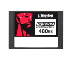 KINGSTON 480 GB DC600M 2,5 colio SATA3 mišraus naudojimo duomenų centro SSD, skirtas įmonės serveriams ir NAS (paruošta VMWare)