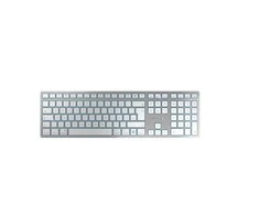 CHERRY KW 9100 SLIM - Klaviatūra - QWERTZ - Deutsch - baltas, Sidabrinė