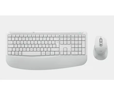 Klaviatūra Logitech Signature Comfort Plus MK880 Weiß Maus-Tastaturkombination, belaidė, Bluetooth, Anpassbar via Logi Options+