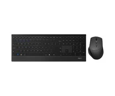 Klaviatūra Rapoo Kabelloses Multi-Mode-Deskset "9500M", Juodas Ultraflaches 4,5-mm-Design - kabellose Multimodus-Verbindung - Tastaturlayout: QWERTZ (deutsch) - L