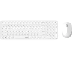 Klaviatūra Rapoo Kabelloses ultraflaches Multi-Mode-Deskset "9310M", baltas 2,4 GHz, Bluetooth 4.0, Bluetooth 5.0, Nano-USB-Empfänger &amp; Aufbewahrungsfach, Bis zu 1