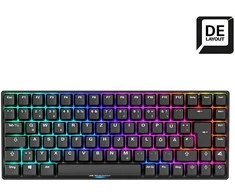Sharkoon SKILLER SGK50 S3 PBT, Gaming-klaviatūra - juodas, DE-išdėstymas, Gateron G Pro 3.0 Geltona