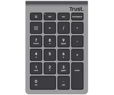 Klaviatūra Trust Xalas numeric keypad Nešiojamas kompiuteris/PC RF belaidė Sidabrinis