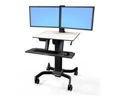 Laikiklis Ergotron ERGOTRON WorkFit-C Steh-Sitz-Arbeitsplatz Dual HD Fahrwagen bis 61cm 24Zoll Displays 14,7kg.Anhebung bis 63cm VESA 75x75 100x100mm