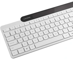„Lenovo“ „Bluetooth“ klaviatūra su savaiminio įkrovimo funkcija (balta)