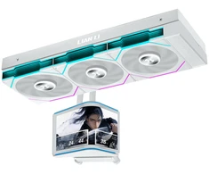 Lian Li HydroShift II OLED Curved 360 UNI FAN TL AiO Vanduo Cooling, 360 mm, OLED Ekranas, TL-FLEX Fans – Baltas