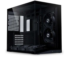 Lian Li O11 Dynamic Mini V2 Flow PC-kompiuterio korpusas, Mini-kompiuterio korpusas, ATX, Tempered Glass – inklusive 5x 120-mm-Lüfter, juodos spalvos