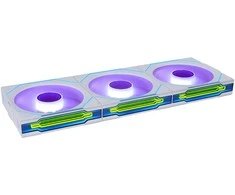 Lian Li UNI FAN SL-INF Wireless korpuso ventiliatorius, ARGB, PWM – 3er-Pack, su valdikliu Reverse-Blade, 120mm, baltos spalvos