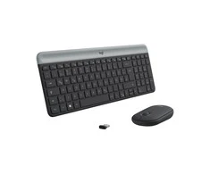 Logitech MK470 Slim Wireless Combo, belaidė klaviatūra ir pelė, DE išdėstymas, Balta