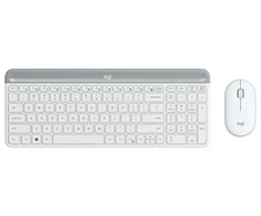 Logitech MK470 Slim Wireless Combo, belaidė klaviatūra ir pelė, DE išdėstymas, Balta