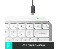Minimalistinė Belaidė Klaviatūra su apašvietimu Logitech MX Keys Mini, Pilkos spalvos, Vokiečių (Qwertz) išdėstymas
