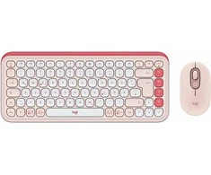 Klaviatūra Logitech POP ICON COMBO Pelė AND KB - ROSE - DEU - CENTRAL-419